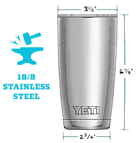 10oz, 20oz YETI Rambler Tumbler | Personalized Stainless Steel with Vacuum Insulated Tumbler | Laser Engraved Custom Cup for Coffee & Juice.