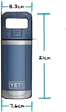 12oz YETI Rambler 2.0 Water Bottles | Personalized Stainless Steel with Color-Matching Straw Cap | Laser Engraved Bottle, Birthday Gift