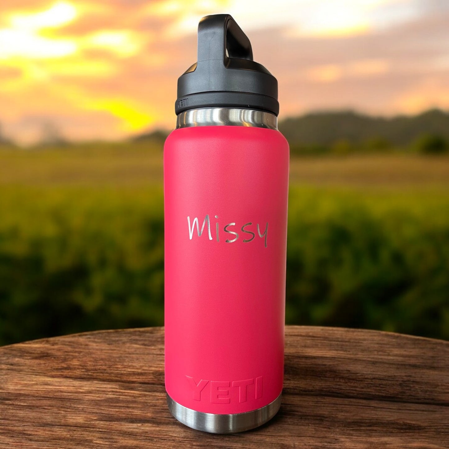 36oz YETI Rambler Water Bottles | Personalized Vacuum Insulated Bottle | Laser Engraved Stainless Steel Bottle with Chug Cap| Thanksgiving.