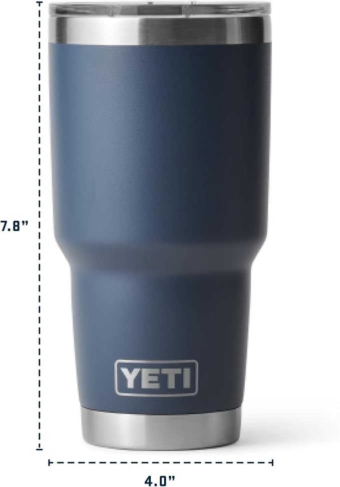 30oz YETI Rambler Tumbler | Personalized Vacuum Insulated with MagSlider Lid | Laser Engraved Stainless Steel Tumbler, Thanksgiving Gift