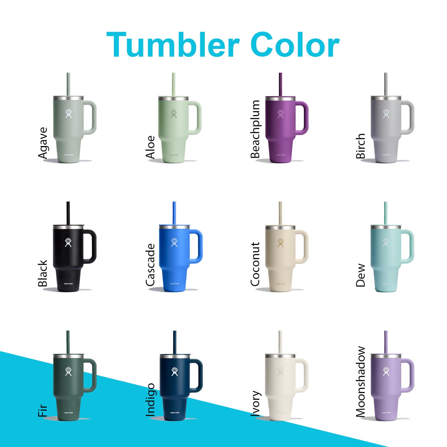 24oz Hydro Flask Travel Tumbler | Personalized Stainless Steel Tumbler with Flexible Straw and Lid | Laser Engraved Hydro Flask Tumbler