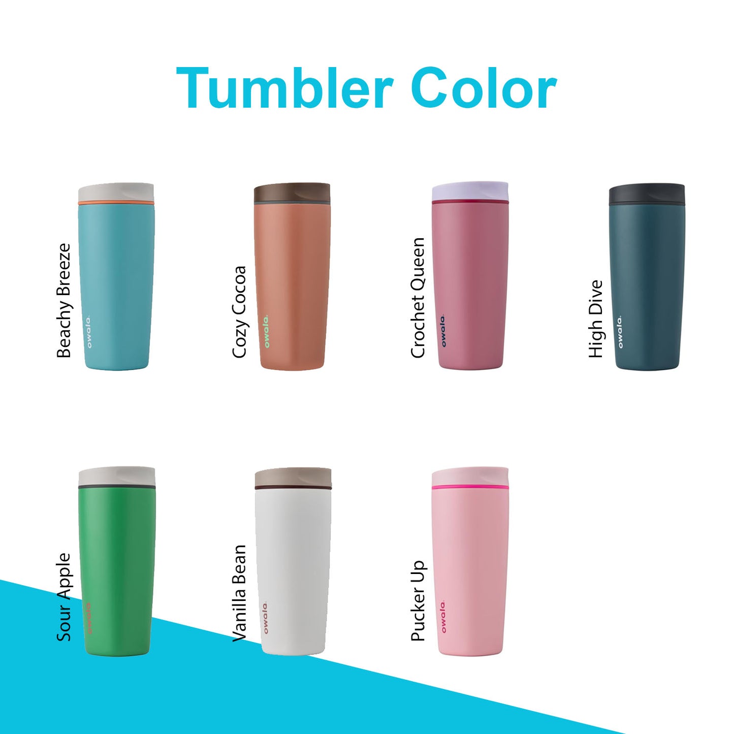 12oz, 20oz Owala Smooth Sip Tumbler | Personalized Stainless Steel Cup with Lid | Laser Engraved Insulated Tumbler For Coffee, Zengraved