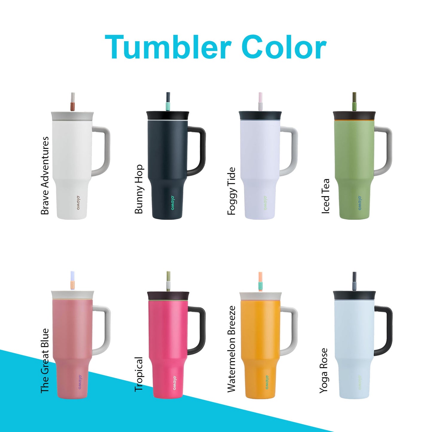 24oz, 40oz Owala Stainless Steel Tumbler with Handle | Personalized Stainless Steel Tumbler with Straw | Laser Engraved Tumbler for Travel