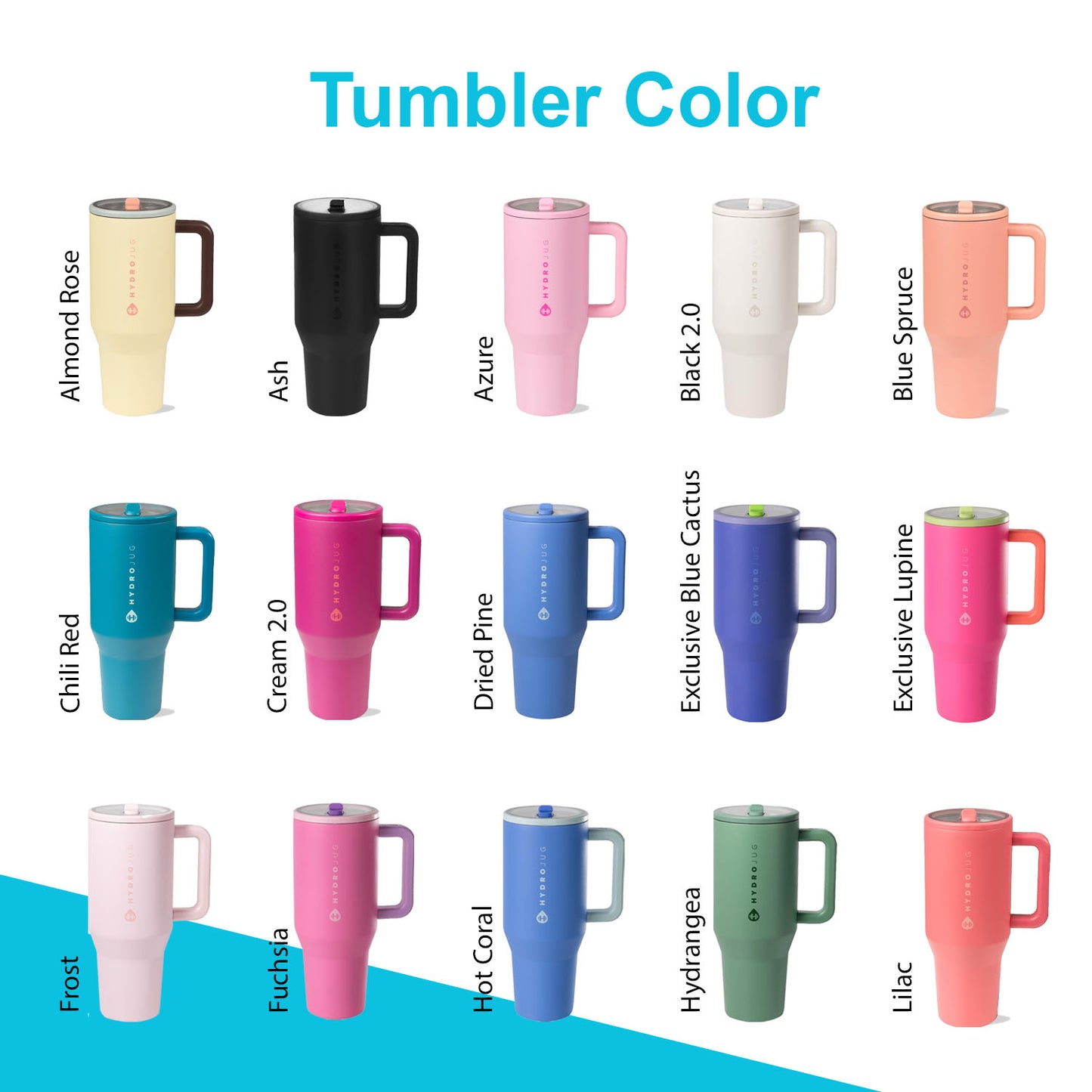 20oz, 32oz, 40oz Hydro Jug Traveler Tumbler | Laser Engraved Stainless Steel Tumbler | Personalized Tumbler with lid and Straw, Zengraved