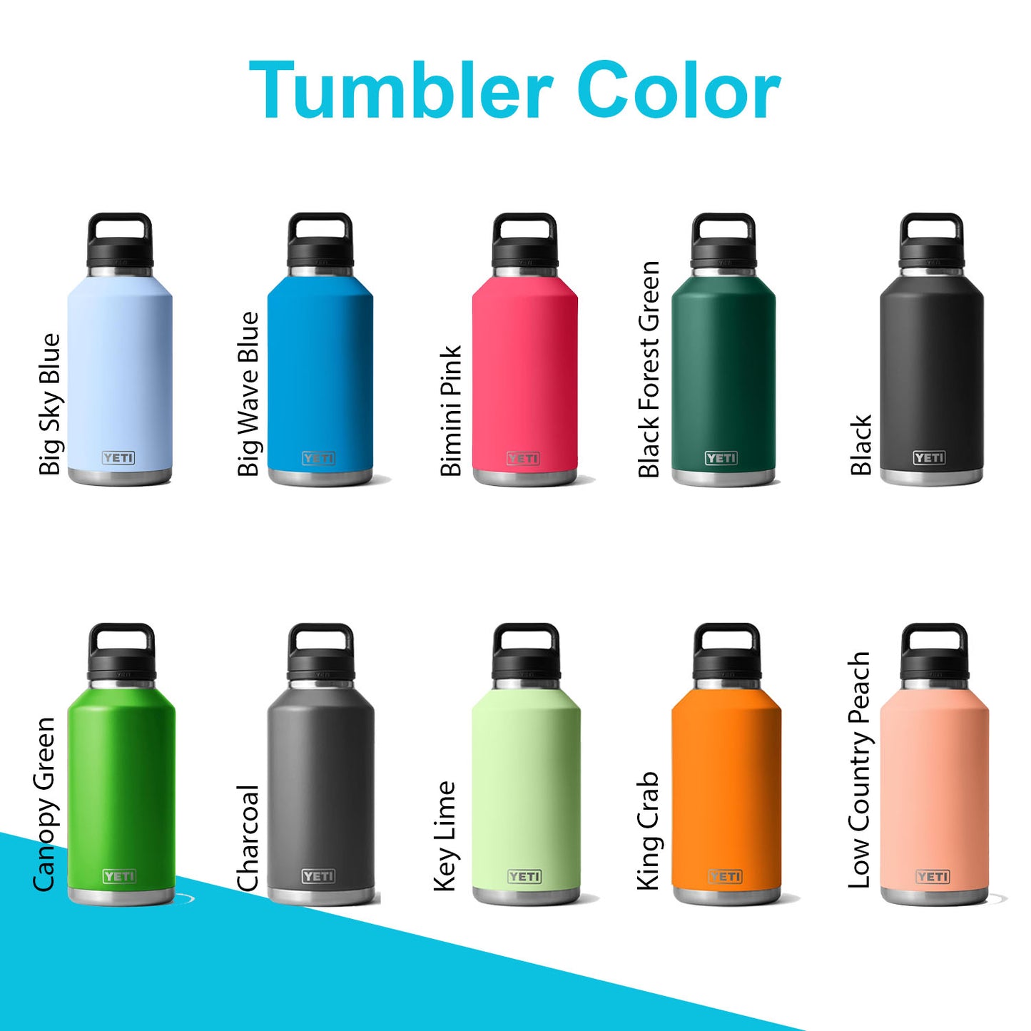 64oz YETI Rambler Water Bottles | Personalized Vacuum Insulated Bottle | Laser Engraved Stainless Steel Bottle with Chug Cap| Mother's Day.