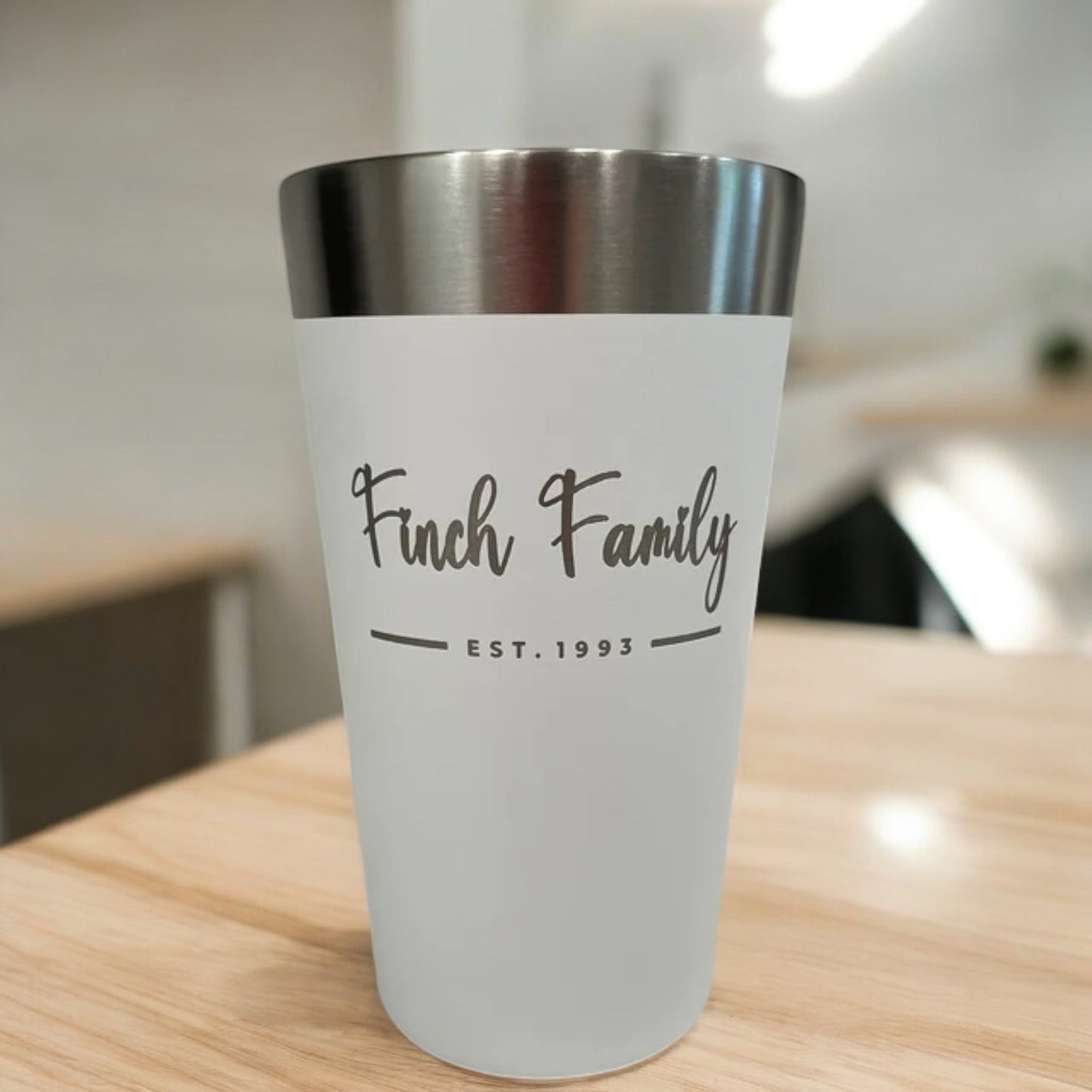 16oz Stanley Adventure Stacking Beer Pint Glass | Personalized Stackable Drinking Cup | Laser Engraved Insulated Stainless Steel Cup.