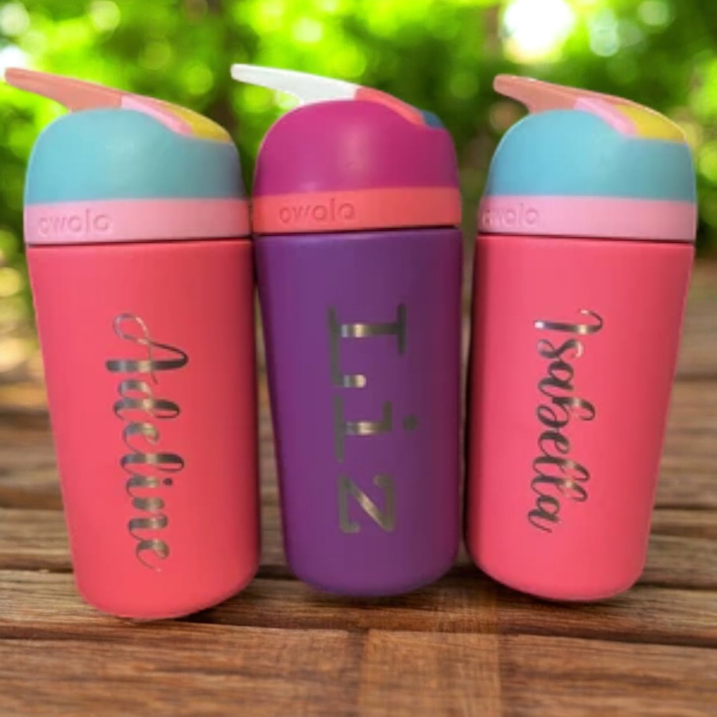 14oz Kids Flips | Personalized Stainless Steel Water Bottle with Straw | Laser Engraved Insulated Water Bottles | Locking Lid Water Bottle.