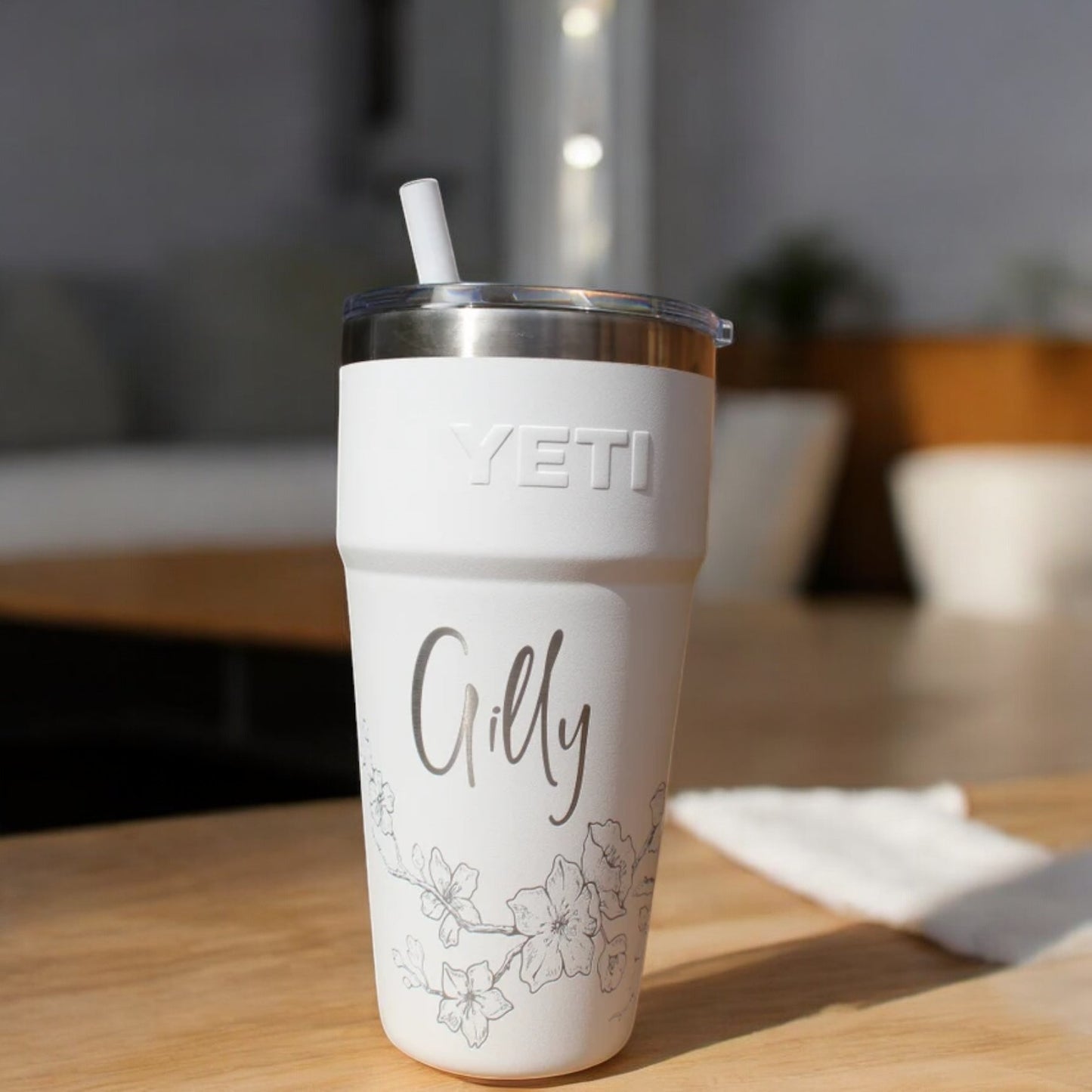 30oz YETI Rambler Tumbler | Personalized Vacuum Insulated with MagSlider Lid | Laser Engraved Stainless Steel Tumbler, Thanksgiving Gift