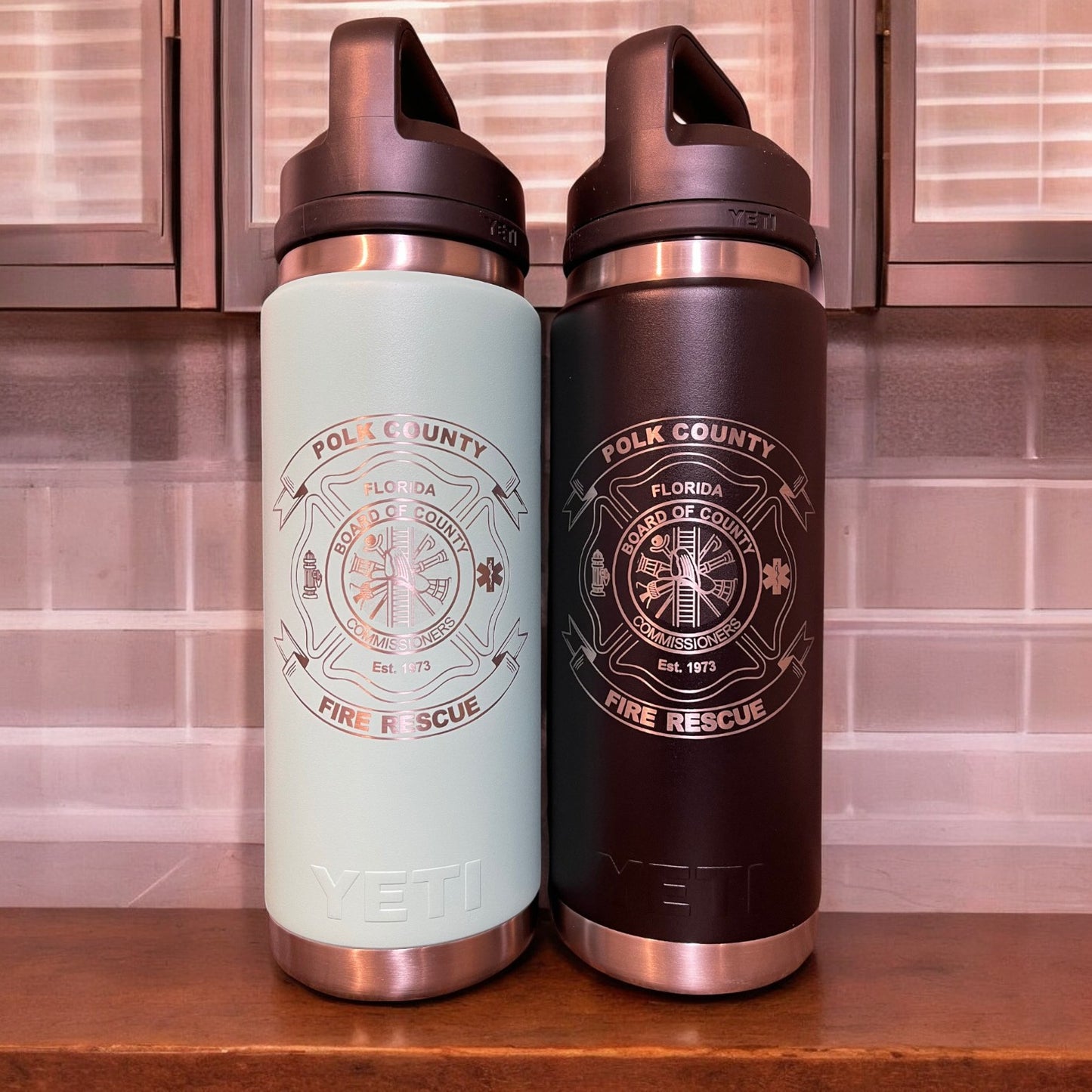 26oz YETI Rambler Water Bottles | Personalized Vacuum Insulated Bottle | Laser Engraved Stainless Steel Bottle with Chug Cap|Father Day Gift
