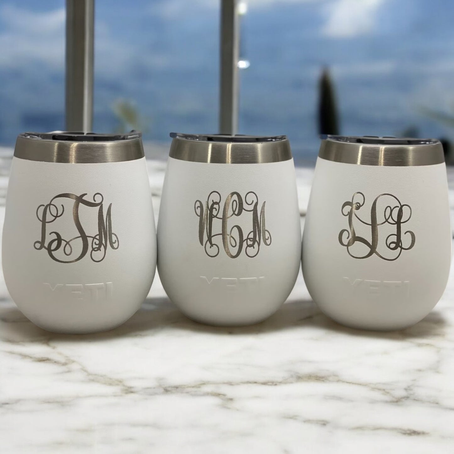 10oz YETI Rambler Wine Tumbler | Personalized Stainless Steel with MagSlider Lid | Laser Engraved Vacuum Insulated Tumbler, Casual Style.