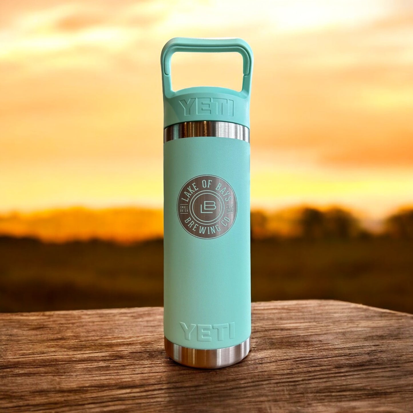 18oz YETI Rambler Water Bottles | Personalized Stainless Steel Bottle with Chug Cap | Laser Engraved Vacuum Insulated Bottle, Christmas Gift