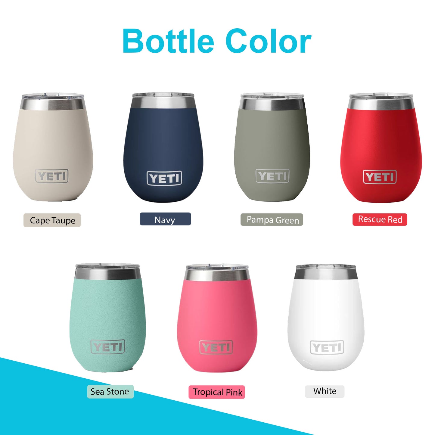10oz YETI Rambler Wine Tumbler | Personalized Stainless Steel with MagSlider Lid | Laser Engraved Vacuum Insulated Tumbler, Casual Style.