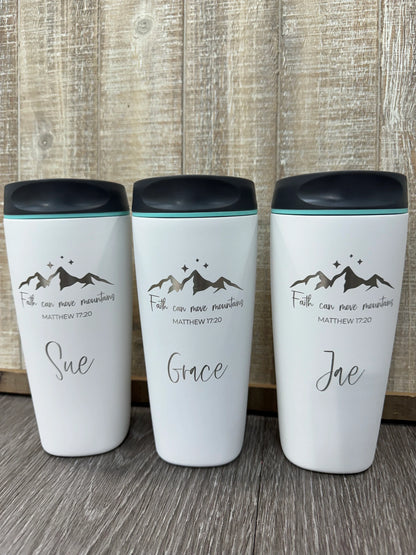 12oz, 20oz Owala Smooth Sip Tumbler | Personalized Stainless Steel Cup with Lid | Laser Engraved Insulated Tumbler For Coffee, 2 zengravedstore