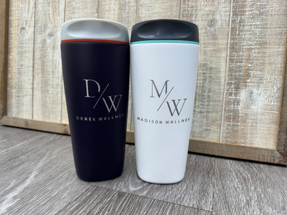 12oz, 20oz Owala Smooth Sip Tumbler | Personalized Stainless Steel Cup with Lid | Laser Engraved Insulated Tumbler For Coffee, 9 zengravedstore