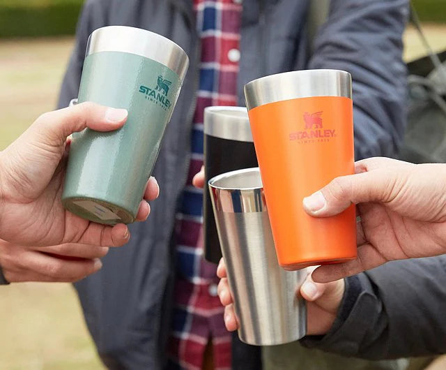 16oz Stanley Adventure Stacking Beer Pint Glass | Personalized Stackable Drinking Cup | Laser Engraved Insulated Stainless Steel Cup.