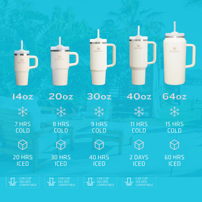 Stanley 30oz & 40oz Quencher H2.0 Stainless Steel Tumbler, Personalized Stainless Steel Tumbler, Laser Engraved Tumbler, Stanley Water Bottle