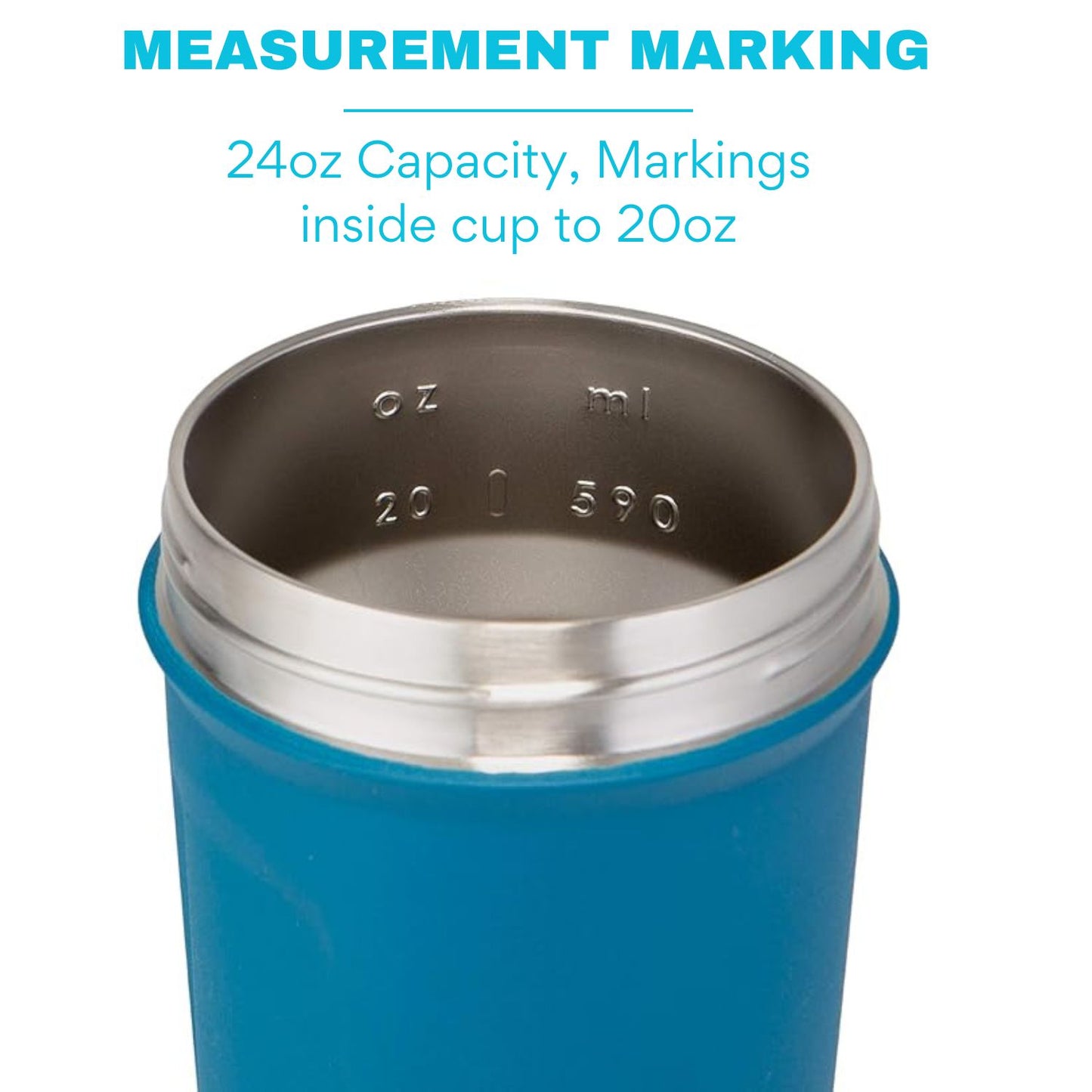 24oz Thermal Blender Sleek Shaker Cup | Personalized Slim Easy to Hold Shaker | Laser Engraved Protein Shakes with Lockable Lid, Keep Cold.
