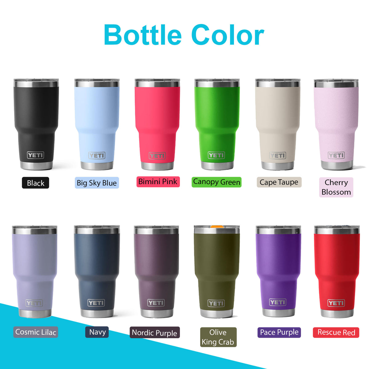 30oz YETI Rambler Tumbler | Personalized Vacuum Insulated with MagSlider Lid | Laser Engraved Stainless Steel Tumbler, Thanksgiving Gift