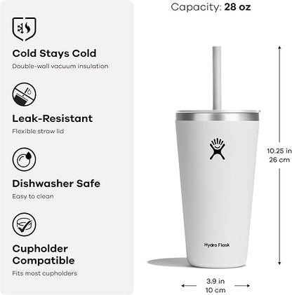 20oz, 28oz Hydro Flask All Round Tumbler | Personalized Stainless Steel Tumbler with Straw and Lid | Laser Engraved Hydro Flask Tumbler for gym, collage, school 5 zengravedstore
