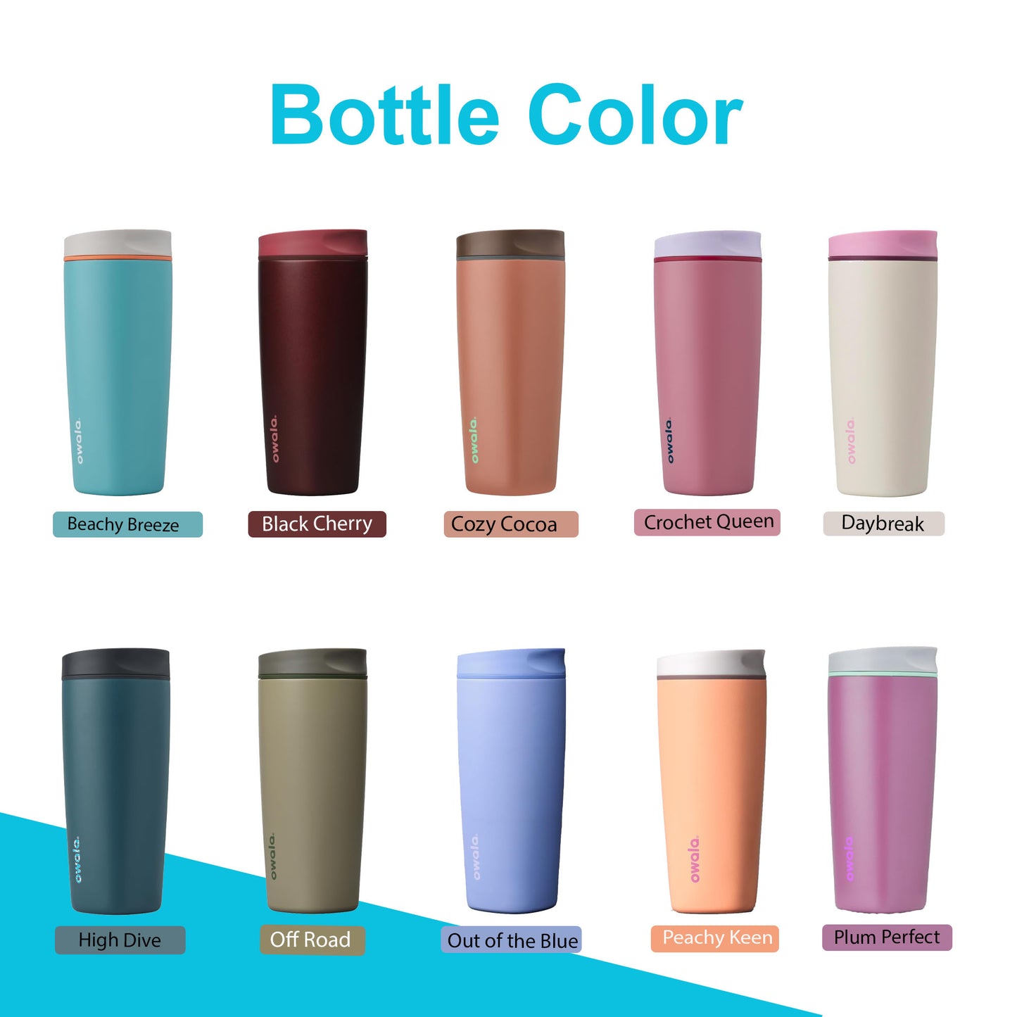 12oz, 20oz Owala Smooth Sip Tumbler | Personalized Stainless Steel Cup with Lid | Laser Engraved Insulated Tumbler For Coffee, Zengraved