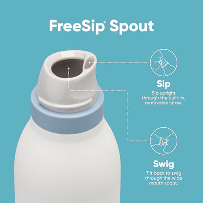 18oz, 24oz Owala FreeSip Twist Water Bottles | Laser Engraved Stainless Steel Water Bottle with Straw | Best For Travel, Sports and Gym.