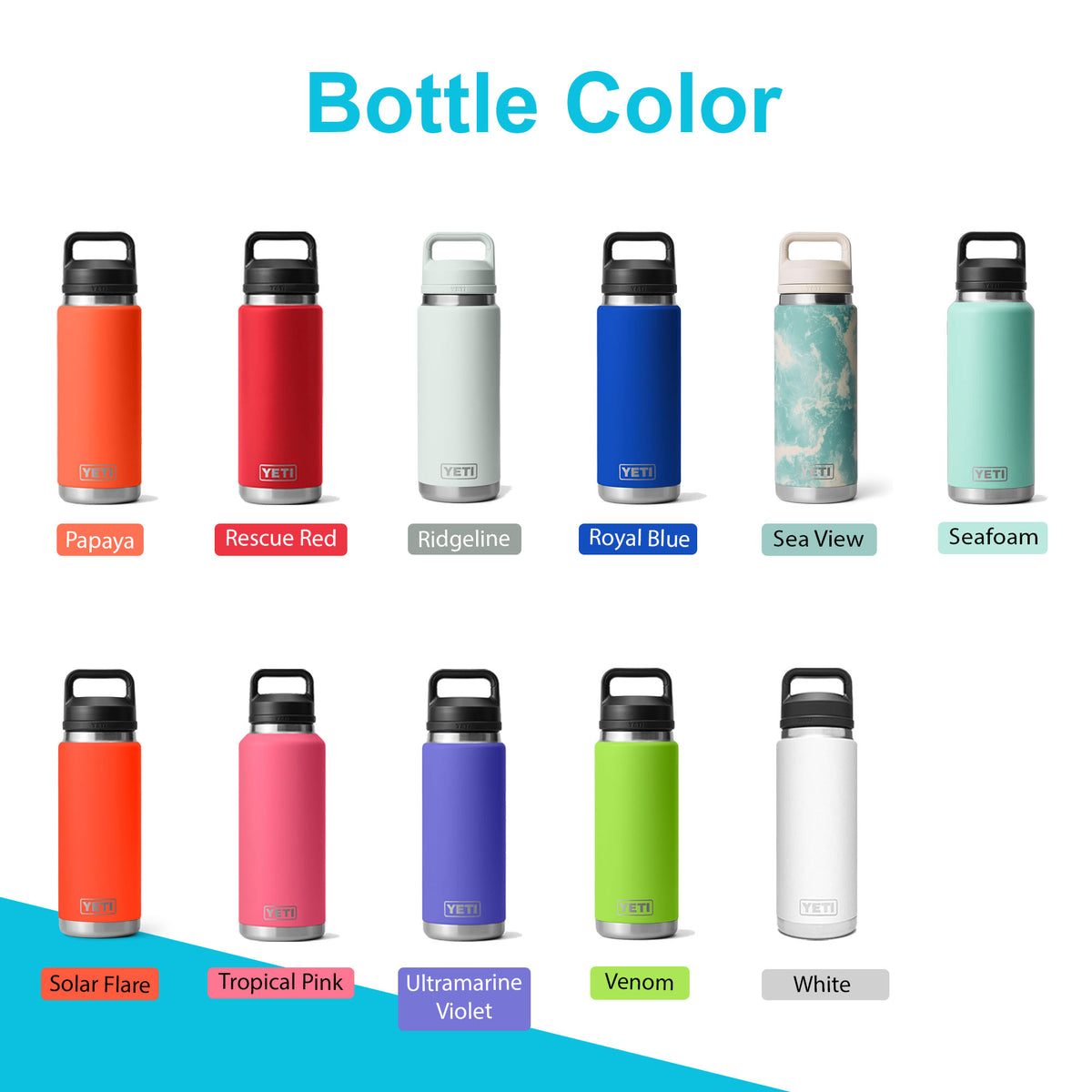 26oz YETI Rambler Water Bottles | Personalized Vacuum Insulated Bottle | Laser Engraved Stainless Steel Bottle with Chug Cap|Father Day Gift