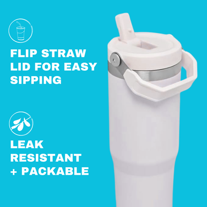 30oz Stanley Ice Flow Flip Straw Bottle | Personalized Stainless Steel Tumbler | Laser Engraved Travel Cup | Gift for Friend, best for Gym 6 zengravedstore
