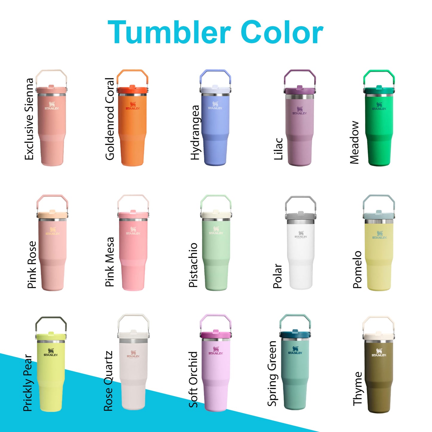 30oz Stanley Ice Flow Flip Straw Bottle | Personalized Stainless Steel Tumbler | Laser Engraved Travel Cup | Gift for Friend, best for Gym