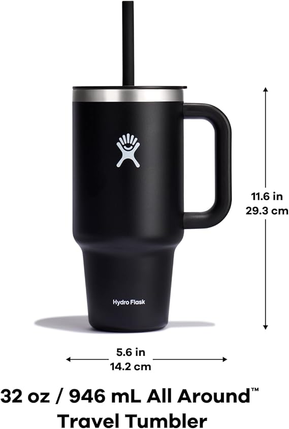 32oz Hydro Flask Travel Tumbler | Personalized Stainless Steel Tumbler with Flexible Straw and Lid | Laser Engraved Hydro Flask Tumbler 6 zengravedstore