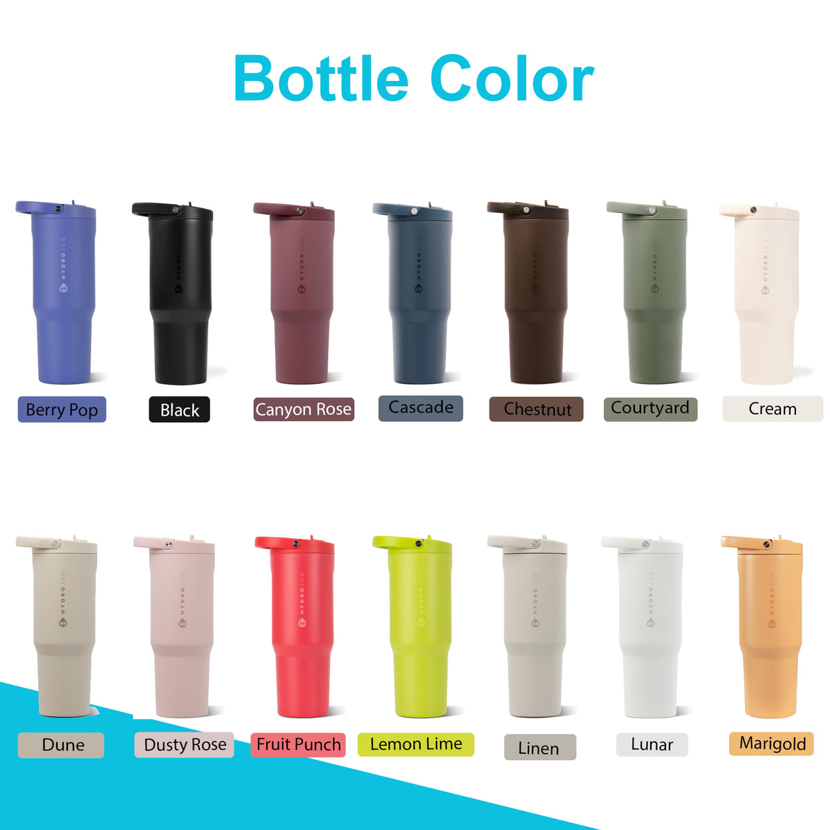 20oz, 32oz, 40oz Hydro Jug Traveler Tumbler | Laser Engraved Stainless Steel Tumbler | Personalized Tumbler with lid and Straw, Zengraved