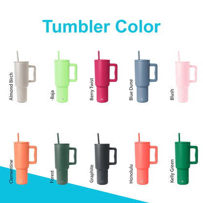 Personalized 40oz Simple Modern Tumbler: Laser Engraved Stainless Steel Travel Mug