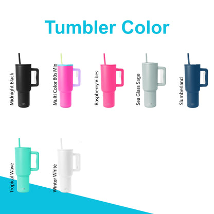 Personalized 40oz Simple Modern Tumbler: Laser Engraved Stainless Steel Travel Mug