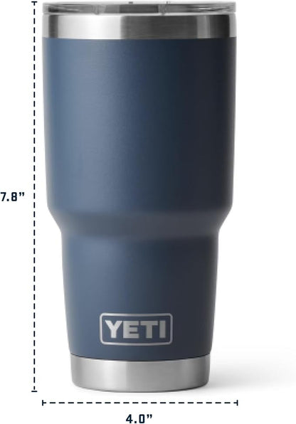 30oz YETI Rambler Tumbler | Personalized Vacuum Insulated with MagSlider Lid | Laser Engraved Stainless Steel Tumbler, Thanksgiving Gift