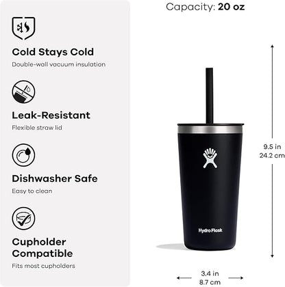 20oz, 28oz Hydro Flask All Round Tumbler | Personalized Stainless Steel Tumbler with Straw and Lid | Laser Engraved Hydro Flask Tumbler for gym, collage, school