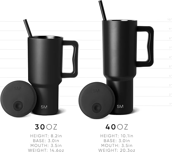 Personalized 40oz Simple Modern Tumbler: Laser Engraved Stainless Steel Travel Mug