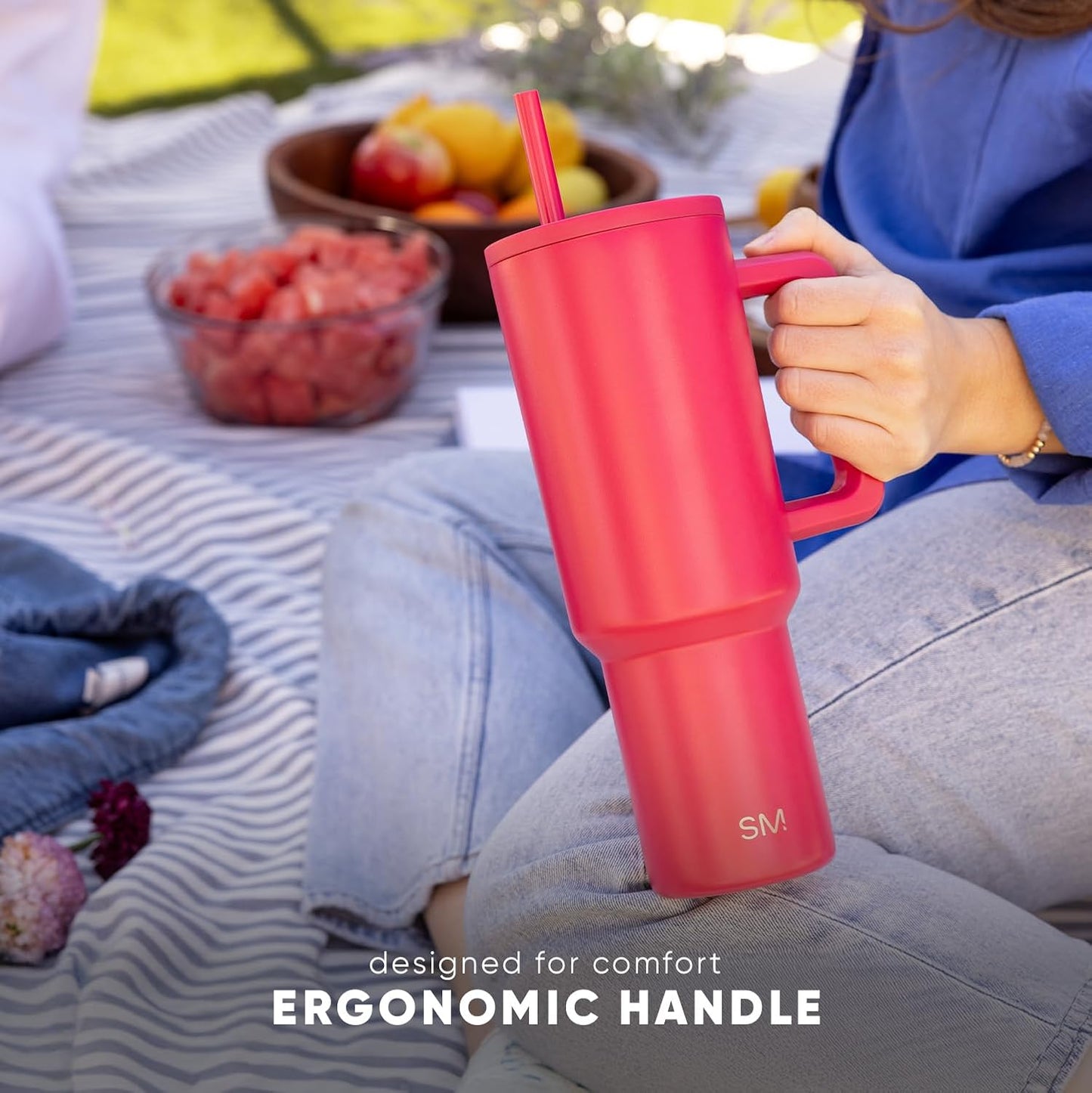 Personalized 40oz Simple Modern Tumbler: Laser Engraved Stainless Steel Travel Mug