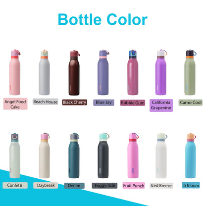 18oz, 24oz Owala FreeSip Twist Water Bottles | Laser Engraved Stainless Steel Water Bottle with Straw | Best For Travel, Sports and Gym.