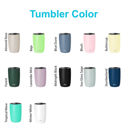 Personalized 12oz Simple Modern Coffee Tumbler: Laser Engraved Stainless Steel Travel Mug (Copy)