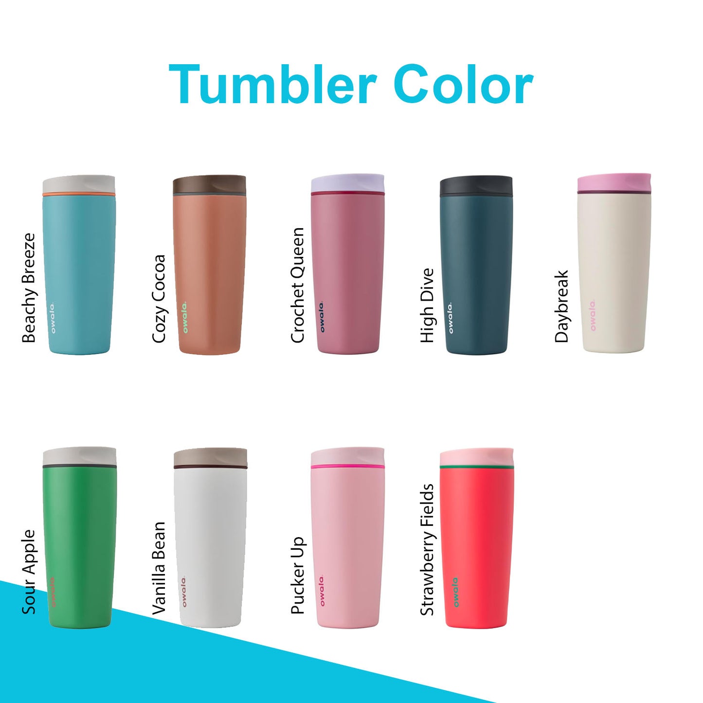 12oz, 20oz Owala Smooth Sip Tumbler | Personalized Stainless Steel Cup with Lid | Laser Engraved Insulated Tumbler For Coffee, Zengraved