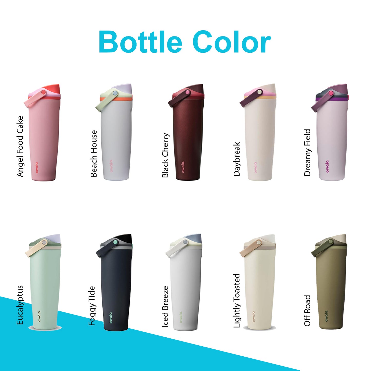Personalized 30oz/40oz Owala FreeSip Sway Water Bottle, Laser Engraved Stainless Steel Bottle, Owala Custom Text Bottle, Bulk Water Bottle