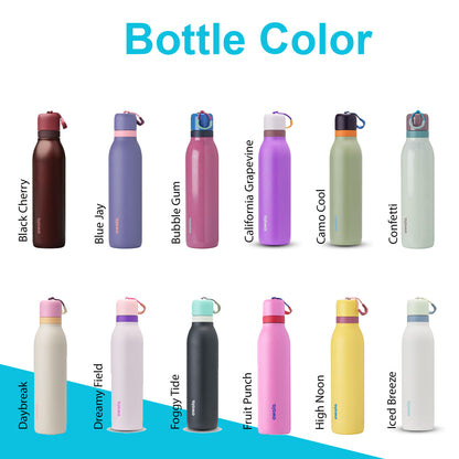 18oz, 24oz Owala FreeSip Twist Water Bottles | Laser Engraved Stainless Steel Water Bottle with Straw | Best For Travel, Sports and Gym.