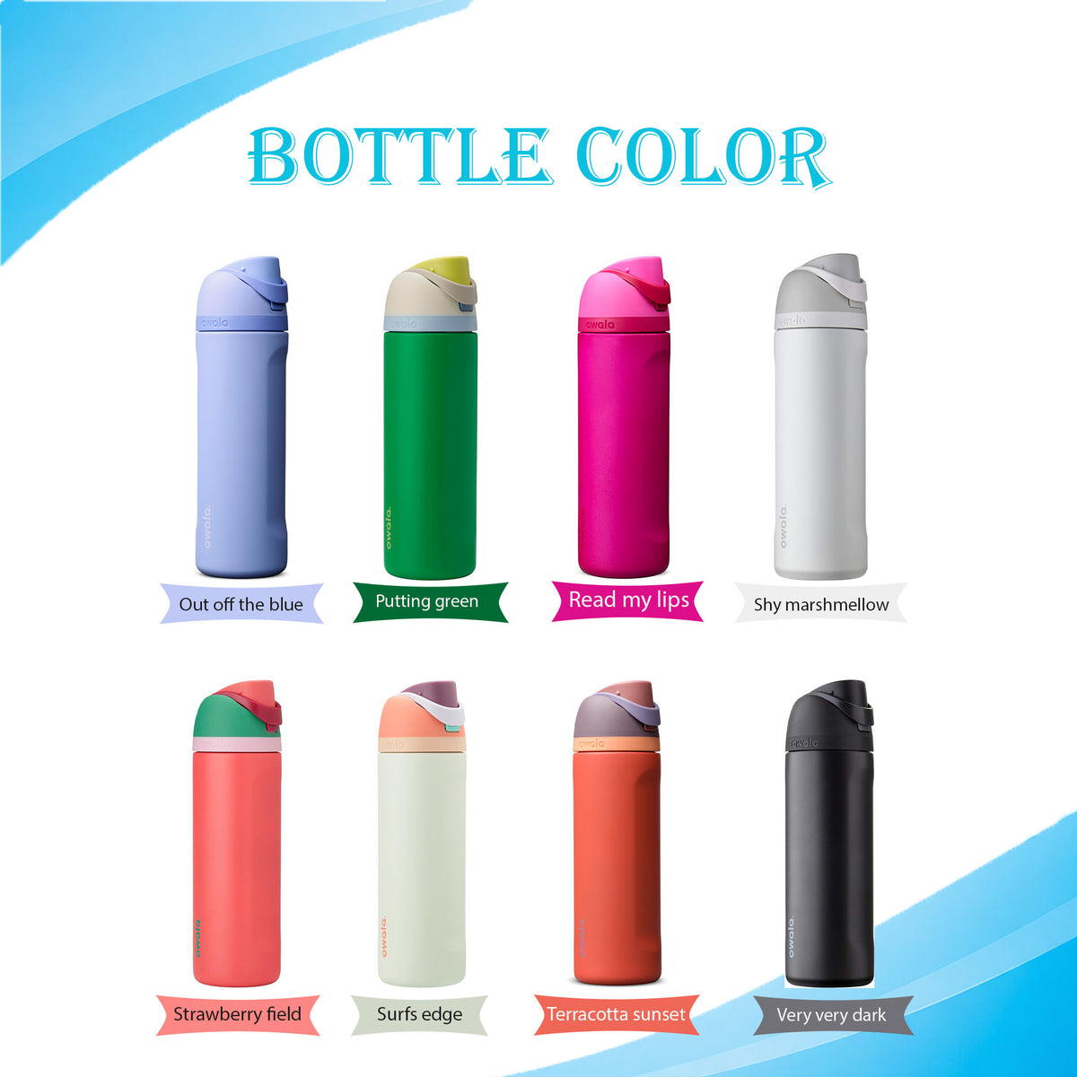 24oz Owala FreeSip Insulated Water Bottles | Laser Engraved Stainless Steel Water Bottle with Straw | Best For Travel, Sports and Gym