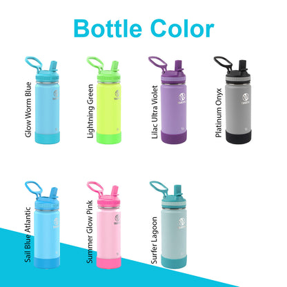 Personalized Takeya 16oz & 18oz Kids Bottle: Laser Engraved Stainless Steel Water Bottle