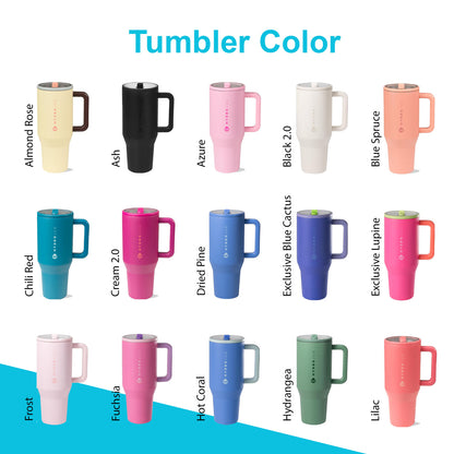 20oz, 32oz, 40oz Hydro Jug Traveler Tumbler | Laser Engraved Stainless Steel Tumbler | Personalized Tumbler with lid and Straw, Zengraved