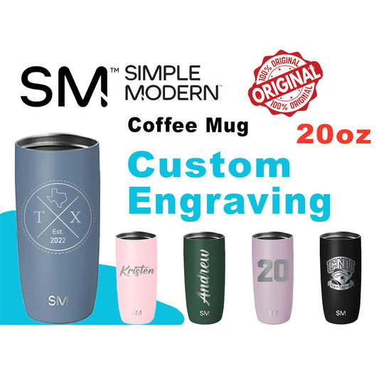 Personalized 20oz Simple Modern Coffee Tumbler: Laser Engraved Stainless Steel Travel Mug (Copy) (Copy)