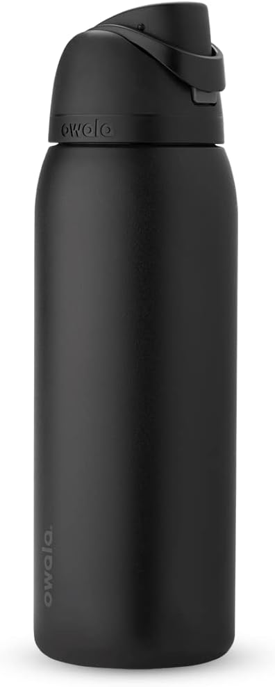 Owala Very Very Dark Color Freesip Water Bottles, Personalized Stainless Steel Bottle, Laser Engraved Custom Bottle, Thanksgiving, 9 zengravedstore