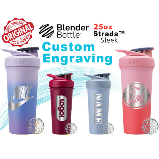 24oz Thermal Blender Sleek Shaker Cup | Personalized Slim Easy to Hold Shaker | Laser Engraved Protein Shakes with Lockable Lid, Keep Cold.