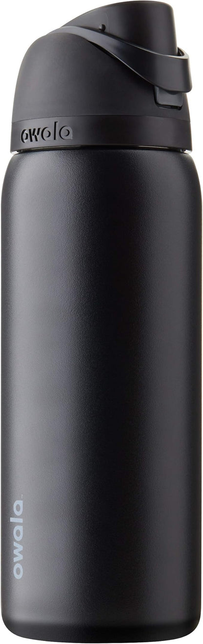 Owala Very Very Dark Color Freesip Water Bottles, Personalized Stainless Steel Bottle, Laser Engraved Custom Bottle, Thanksgiving, Zengraved