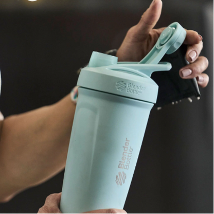 24oz Thermal Blender Twist Shaker Cup | Personalized Slim Easy to Hold Shaker | Laser Engraved Protein Shakes with Lockable Lid, Keep Cold.