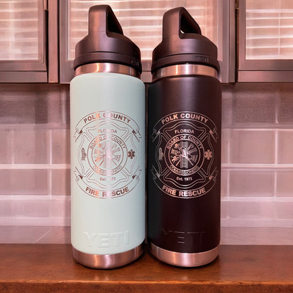 26oz YETI Rambler Water Bottles | Personalized Vacuum Insulated Bottle | Laser Engraved Stainless Steel Bottle with Chug Cap|Father Day Gift